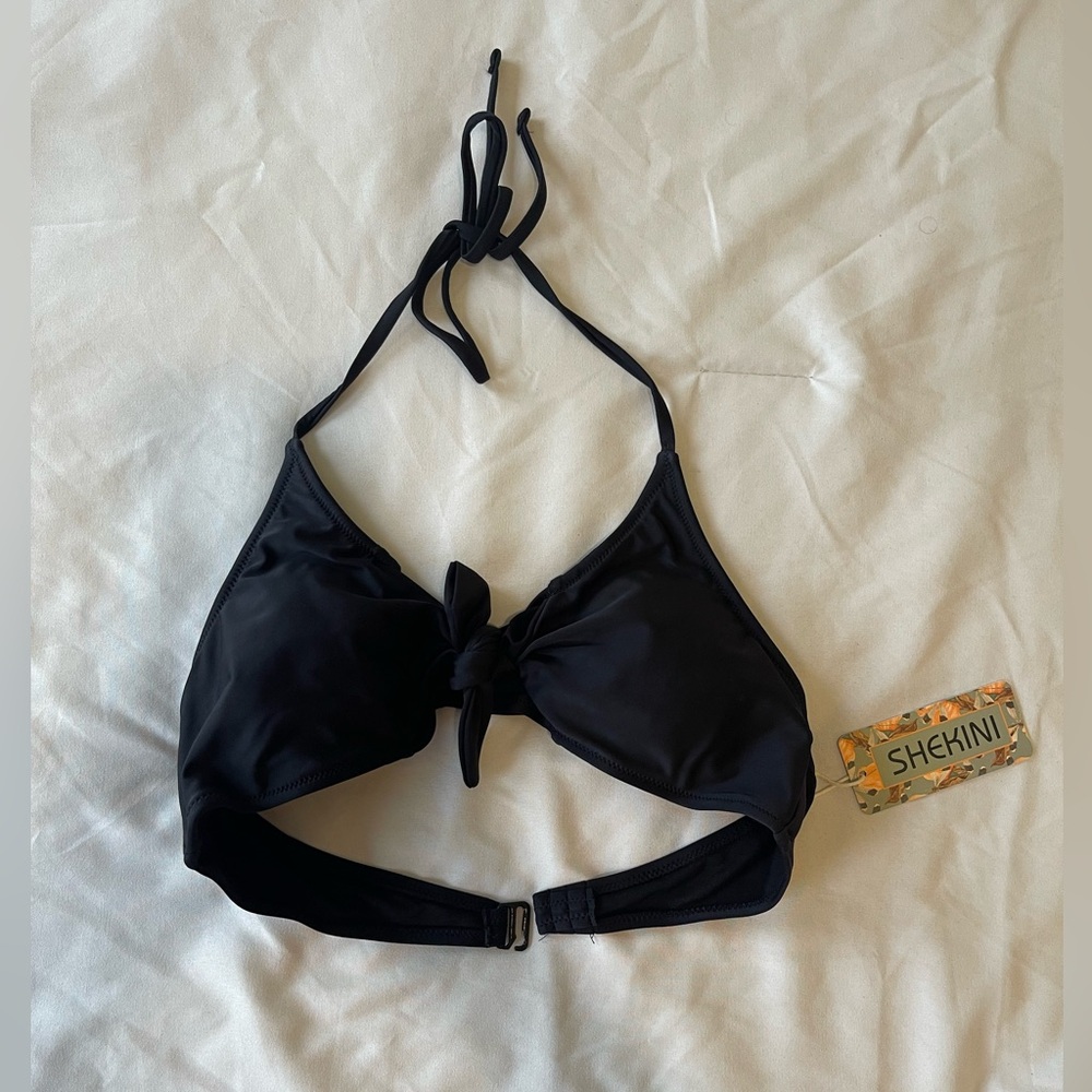 SHEKINI Black Bikini Top NWT